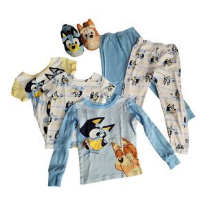 Bundle 6 Pcs Bluey Girl's Pajamas Sz 6 100% cotton